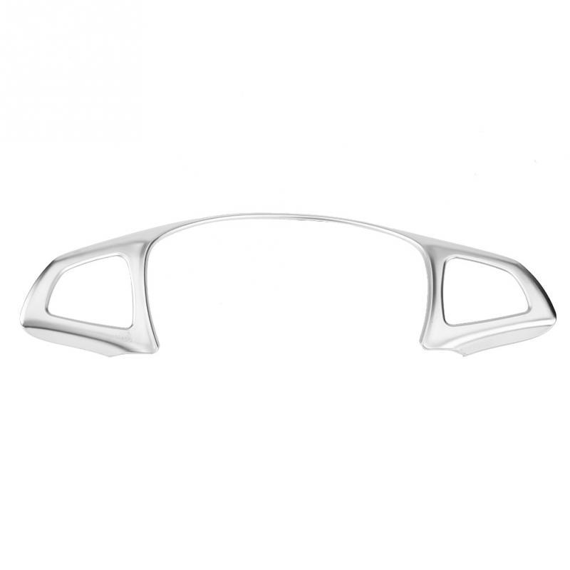 Auto Lenkrad Rahmen Trim Dekorative Aufkleber Silber Chrom für Mercedes Benz E W213 C W205 GLC X253 Auto