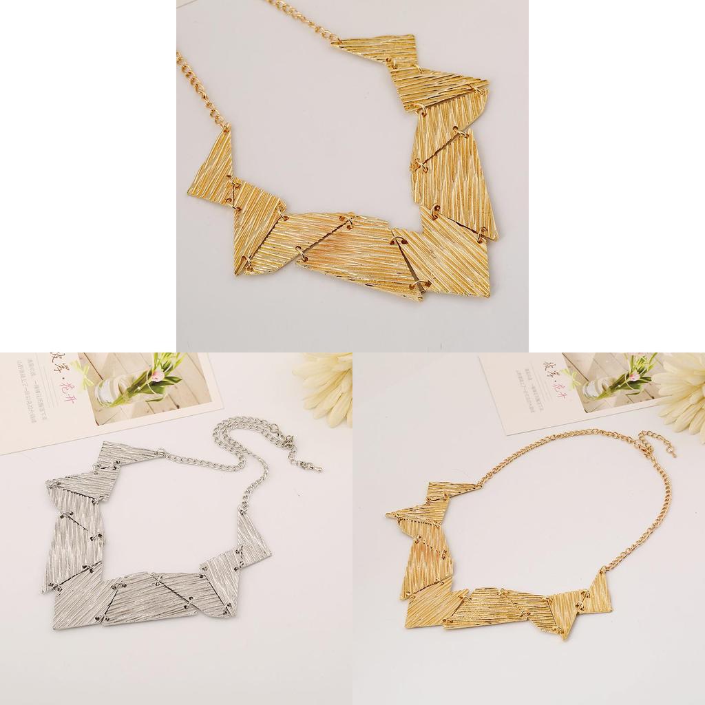 Vintage Geometric Chain Necklace For Ladies With Gold Silver Finish Spring 2025