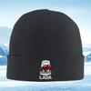 New Red Carwhite Textblack Background Unisex Women Unisex Knitted Hat Beanie Pullover Cap Winter Thermal Warm Christmas Outdoor