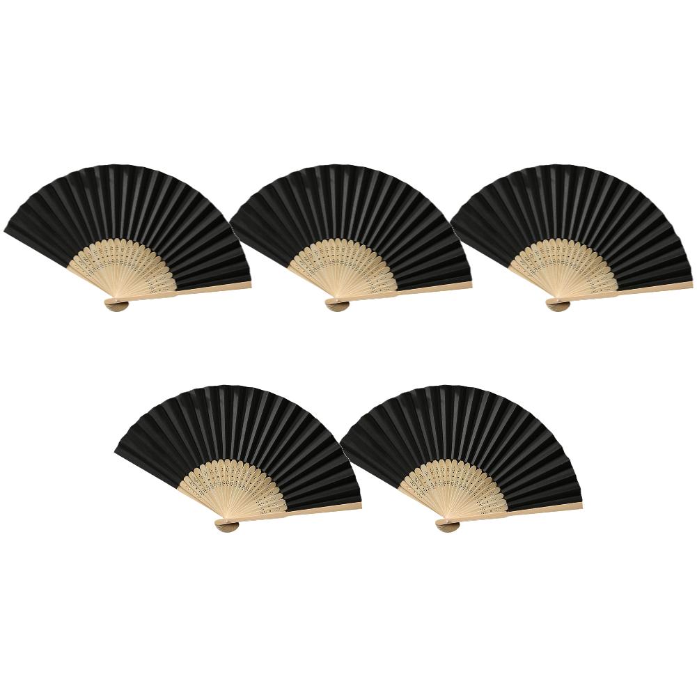 1/5/10pcs DIY Bamboo Folding Hand Fan Adults Children's Calligraphy Painting Practice Paper Fan Wedding Party Gift Home Decor