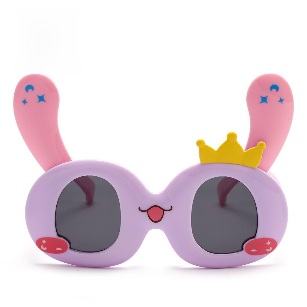 Lunettes de soleil en silicone dessin animé pour enfants avec protection UV400 pour les jeux en extérieur et les fêtes