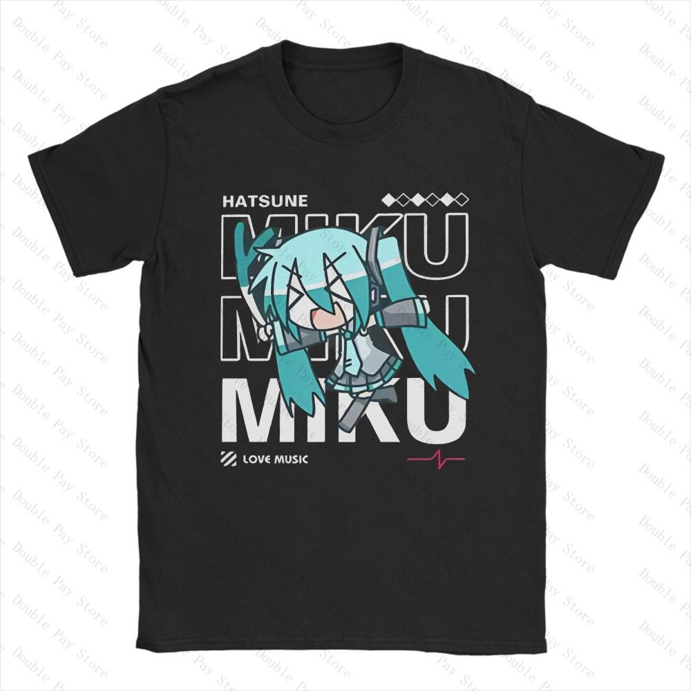 Hatsune Miku Vocaloid T Shirts for Men's Shirts Women Y2k t-shirts Vintage T-Shirt Crewneck Tees Short Sleeve Clothing Summer