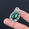 Mothers Day Sale Sterling Silver Malachite Gemstone Ethnic Engagement Pendant