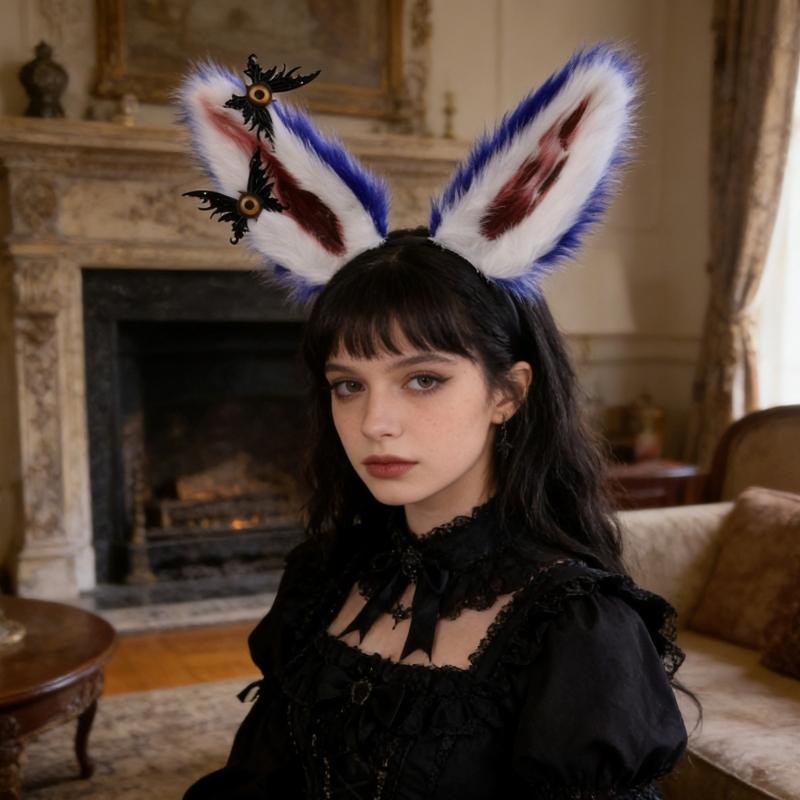 Plush Rabbit Ears Headband For Kids Soft Comfortable Hair Accessory For Party Costume Photography Color Available