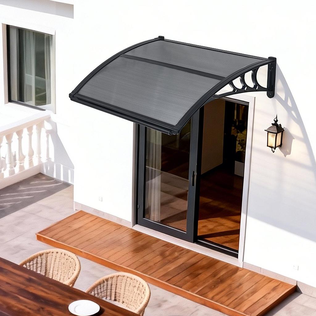Awnings for Door Entrance, 30 X 39 In, Exterior Front Door Window Awnings with Drainage & ABS Bracket, Rain Snow Sun Protection, Overhang