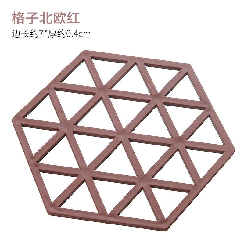 High Temperature Resistant Silicone Heat Insulation Mat Hexagonal Non Slip Trivet Protective Pad for Kitchen Table Hot Pot Pan Holder