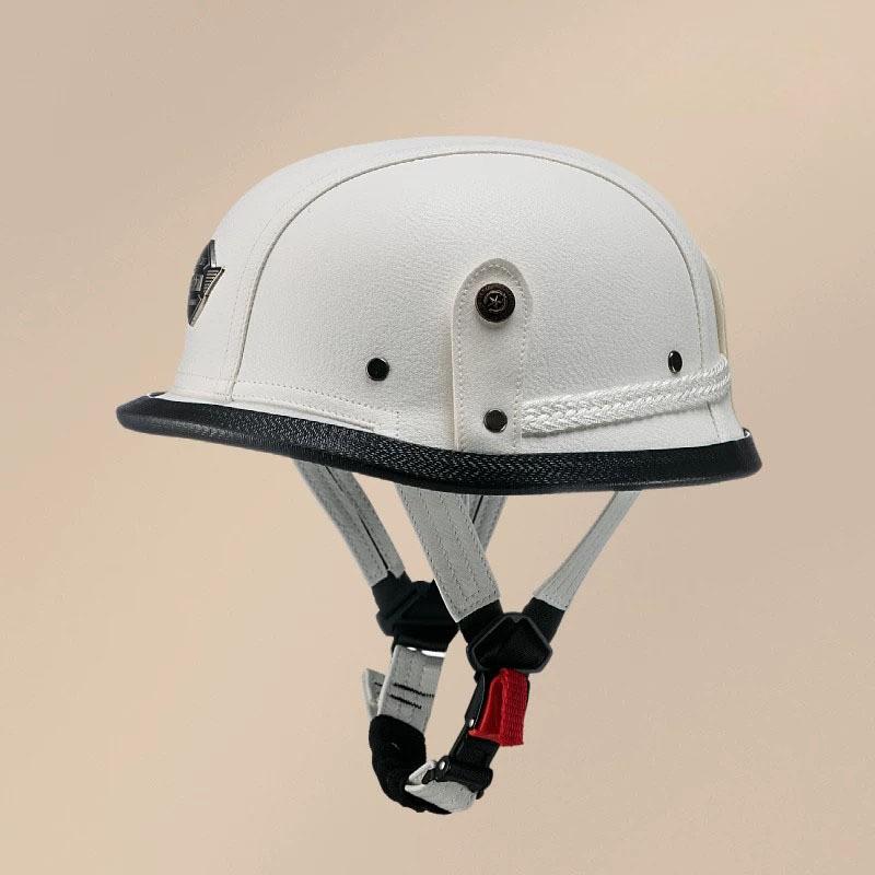 Vintage Military Style Half Face Motorcycle Helmet Harley Riders - ABS Shell 3C Certified Unisex Multiple Colors Visor