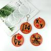 Various Symbols Keychain Silicone Mold with Hole Keyring Pendant Handmade Mold Valentine's Day Birthday Gift Jewelry