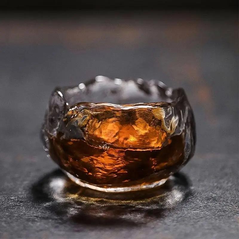 1 buc cană de sticlă în stil japonez, degustare, suport transparent pentru ceai, ceașcă de ceai Kongfu Master, pahar cu apă pentru vin alb