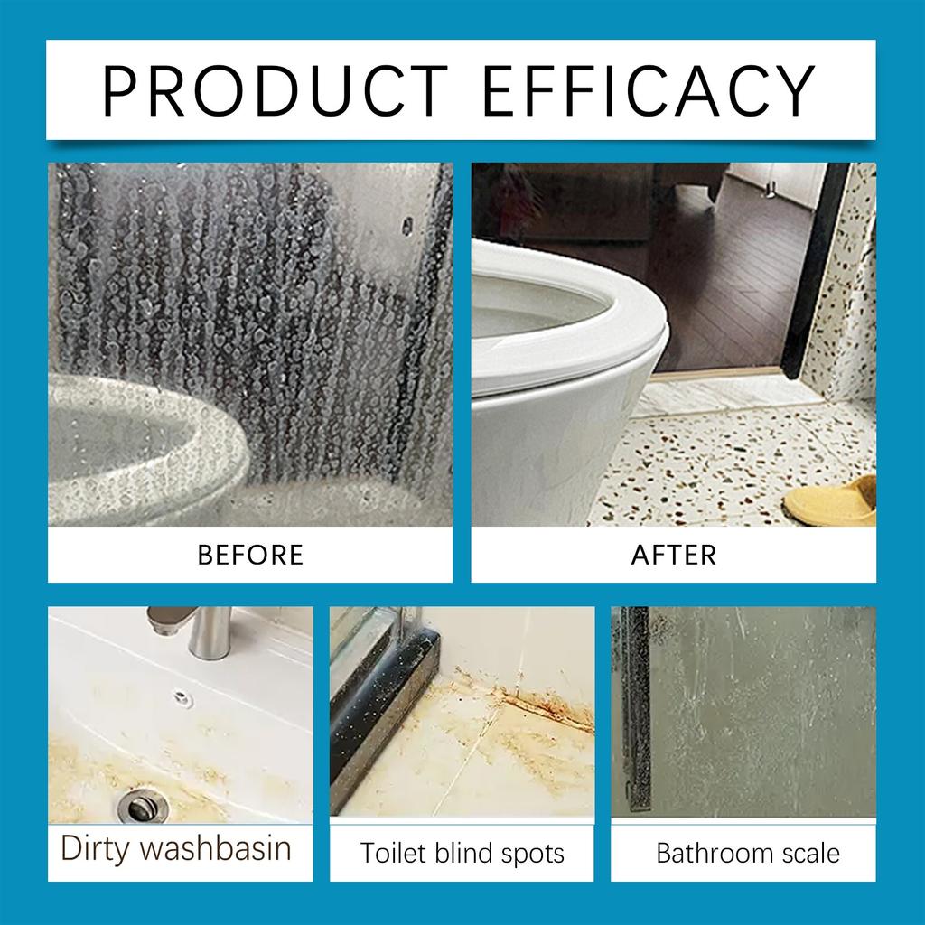 Strong Bathroom Descaling Agent Neutral Protects Surface Gloss Shower Head Tile Metal Universal 237ML