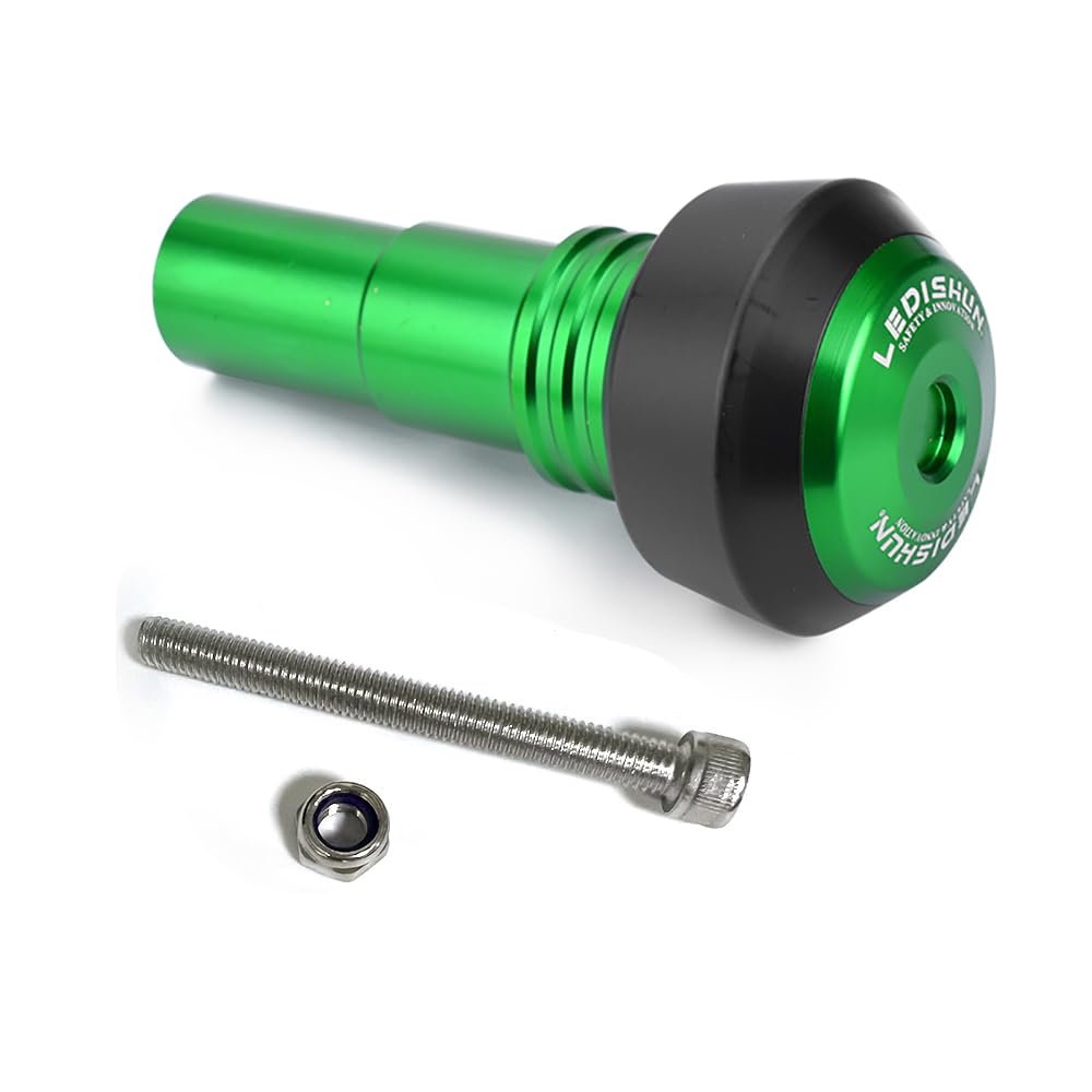 Motorcycle Muffler Slider for Honda, Suzuki, Yamaha (M8 Bolt Size) Guard Slider (Green, 1 Piece)