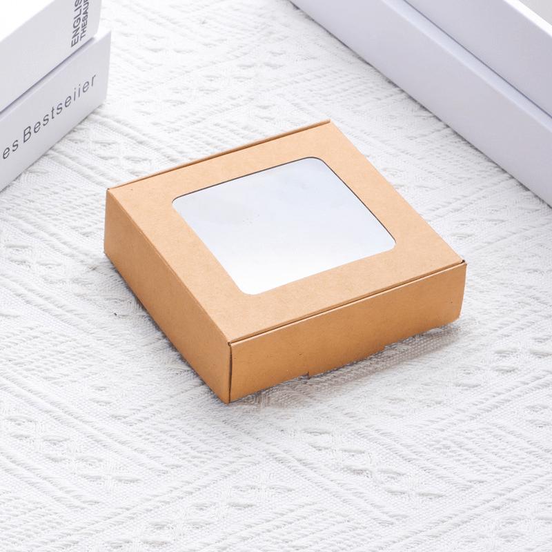 20pcs Creative Gift Packaging Boxes with Transparent Windows Suitable for Earrings Handicrafts Weddings Parties and Storage Boxes