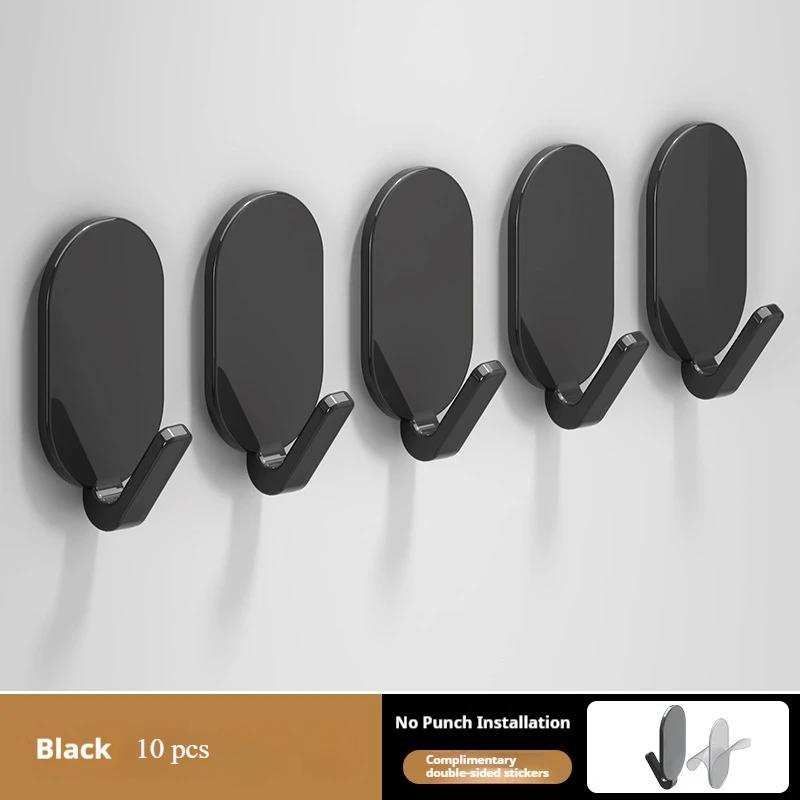 5PCS Stainless Steel Wall Hooks Heavy-Duty Self-Adhesive Hooks for Hanging Keys Bathroom Shower Outdoor Kitchen Door Home Use