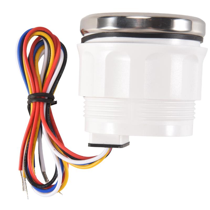 

52Mm Fuel Level Gauge 0-190Ohm Switchable 240-33Ohm Fuel Oil Level Meter Waterproof Boat Car Gauges With Alarm чорний