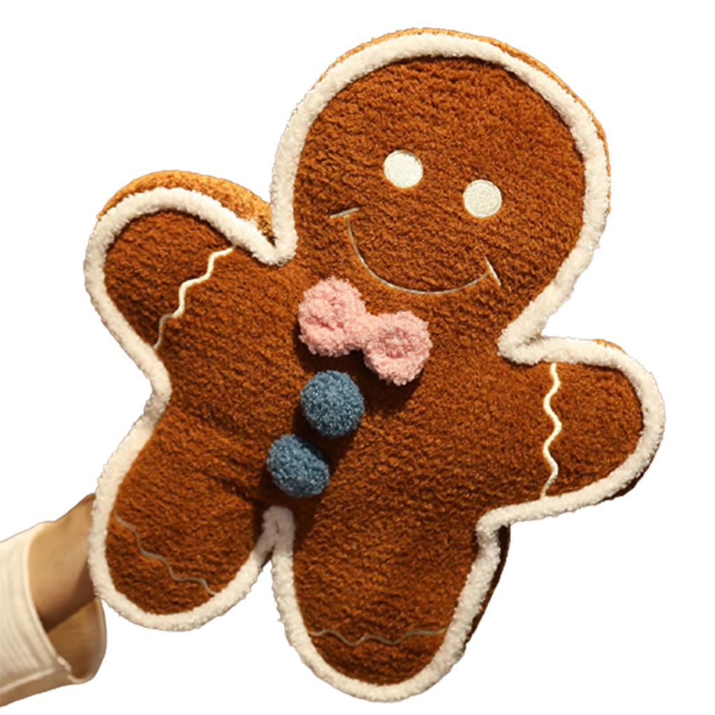 Plush Gingerbread Man Stuffed Doll Soft Throw Pillow Decorations Children Kids Birthday Present Gifts