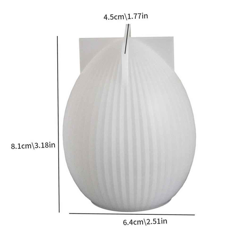 DIY Oster-Serie Silikonform 3D Gestreiftes Ei Gerader Ohrhase Kürbis Diamantmuster Hase Duftkerze Gips