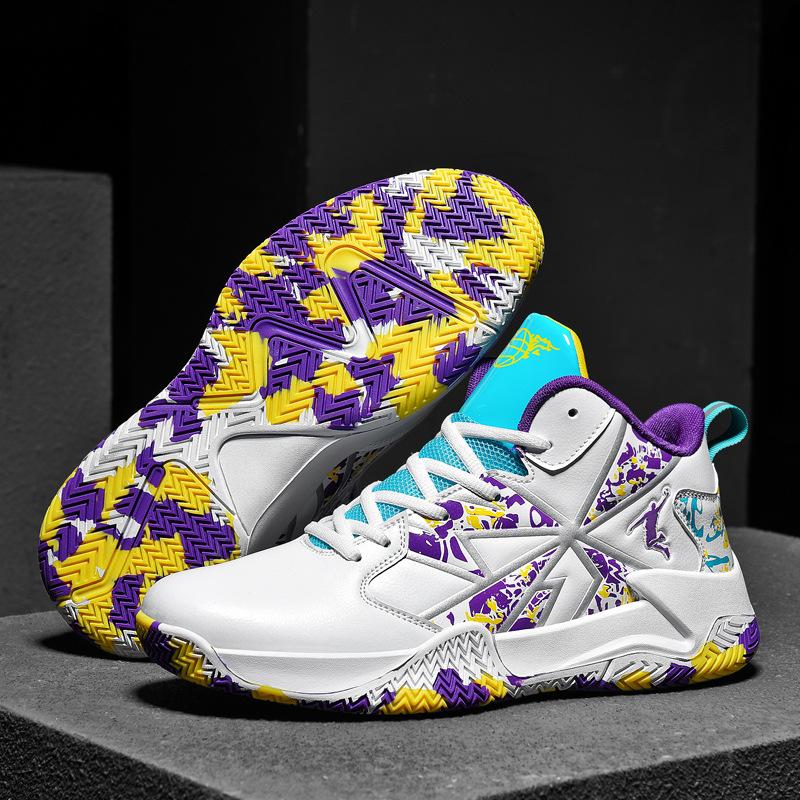 Original Design OEM Custom Students Black Green Running Basketball Sports Shoes Men Outdoor Basketball Trainers Shoes