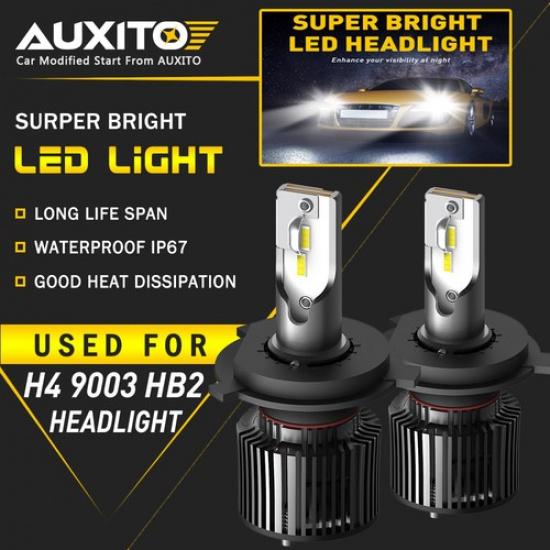 

H4 9003 LED Headlight Bulbs Error Free 6000K Light High Low Beam X1