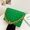 Soft Gold Metal Chain Pu Leather Armpit Retro Shoulder Small Square Bag Top Quality Luxury Brand Crossbody Bag For Woman