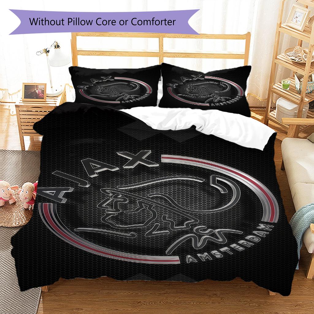 AFC Ajax Bedding Quilt Set Quilt Cover Pillowcase Home Decoration Birthday Gift (1 * Duvet Cover + 2 * Pillowcase, Without Core)