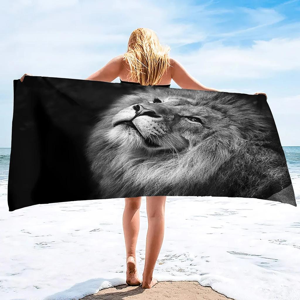 Wildlife Animals Beach Towel,Oversized Microfiber Pool Shower Bath Swimming Towel,Soft Thin Quick Dry Sand Free Towel Gift Decor