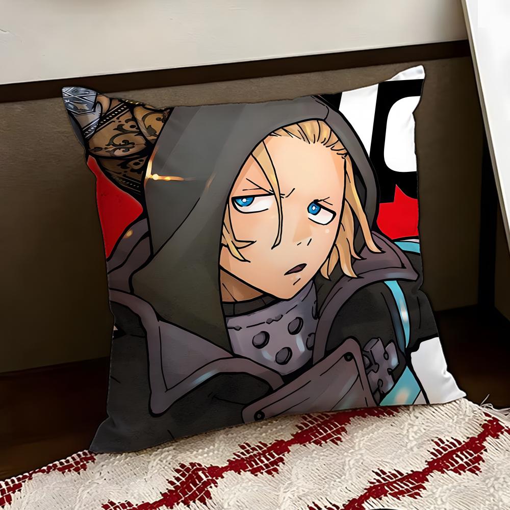 FFire Force anime Cushion Cover Reversible Soft Durable Pillow Cover Home  Car MultiScene Use for Daily Comfort