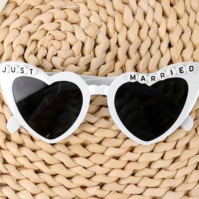 Groom Bridesmaids Bride White Pearl Letter Wedding Party Glasses