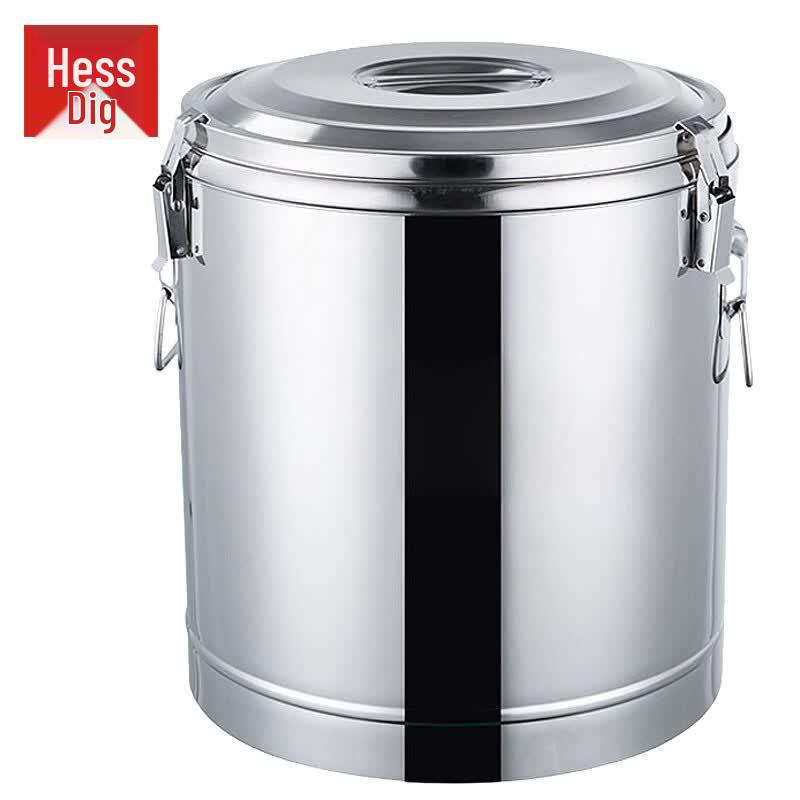 HERSDIG JG-330 201 Stainless Steel Commercial Thermal Food Container 30L