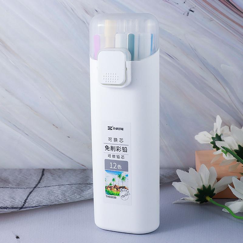 

12/18/24/36 цветов Автоматический карандаш Цветной грифель Плавное письмо Школа Офис Эскизы Рисование Письмо Канцелярские принадлежности 12PCS