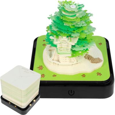 3D Desktop Calendar Sticky Notes Creative Art Crafts Souvenirs Paper Carvings Memo Pad New Year Gifts Office Desktop Ornament