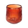 Striped Candle Holder - Gift Decor - Multicolor - Crystal Orange - 9x9.5x9 Cm - 12 Units - Home Decoration