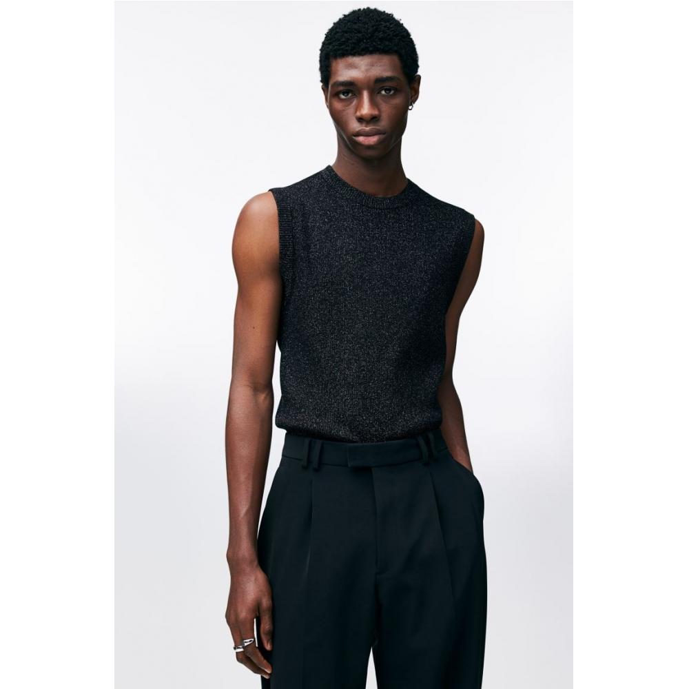 

Жилет-свитер HM slim Fit Glitter черный S