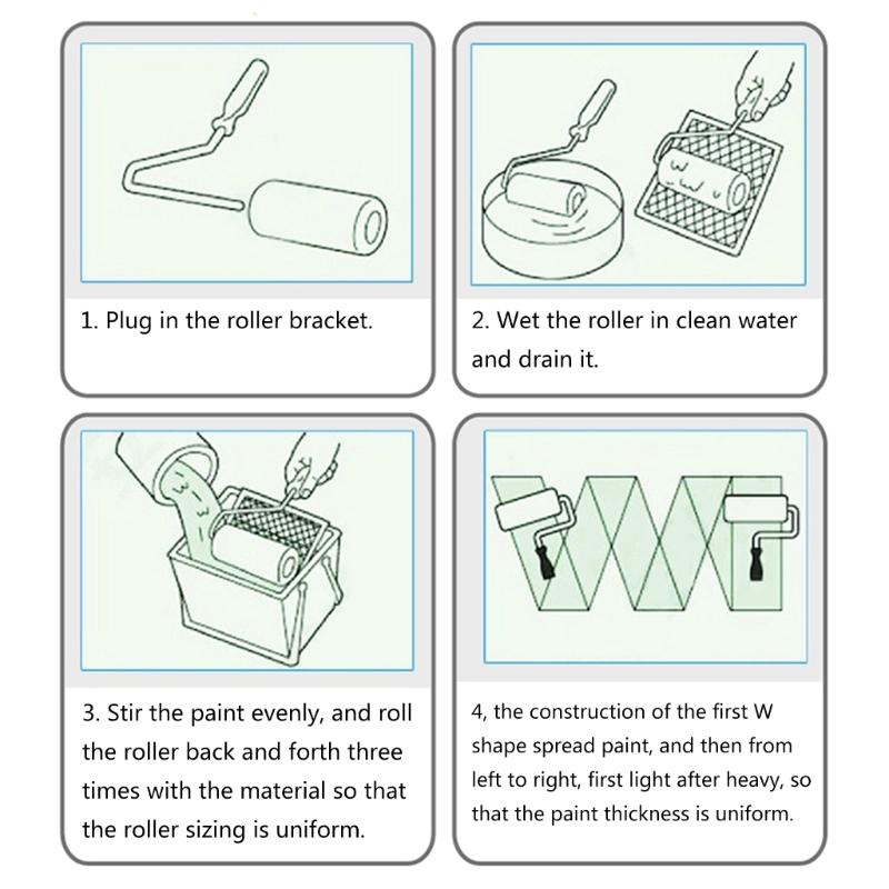 Versatile & Efficient Wall Painting Tool 9 inch Roller Brush Wall Roller Brush Convenient & Effective Wall Roller Brush