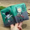 Anime One Piece Wallet Luffy Zoro Tony Tony Chopper PU Print Coin Purse Cartoon Kawaii  ID Card Holder Short Wallet Kid Gifts