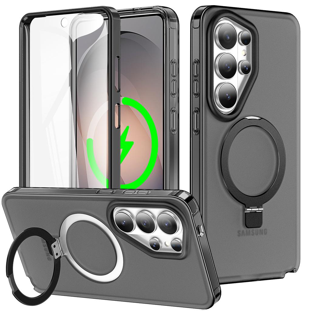 Applicable To Samsung S26Ultra Magnetic Suction Bracket Mobile Phone Case C S25Ultra Anti-drop S24Ultra Protective Case