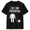 Oversized T Shirt I Had Potential Cotton T Shirts Tee Shirt for Male Beach Y2K Funny Pattern Short Sleeve Clothing