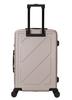 DEELUXE - 4-wheel Double ABS Rigid Cabin Suitcase 34x55x23cm DOWNTOWN BEIGE SAND