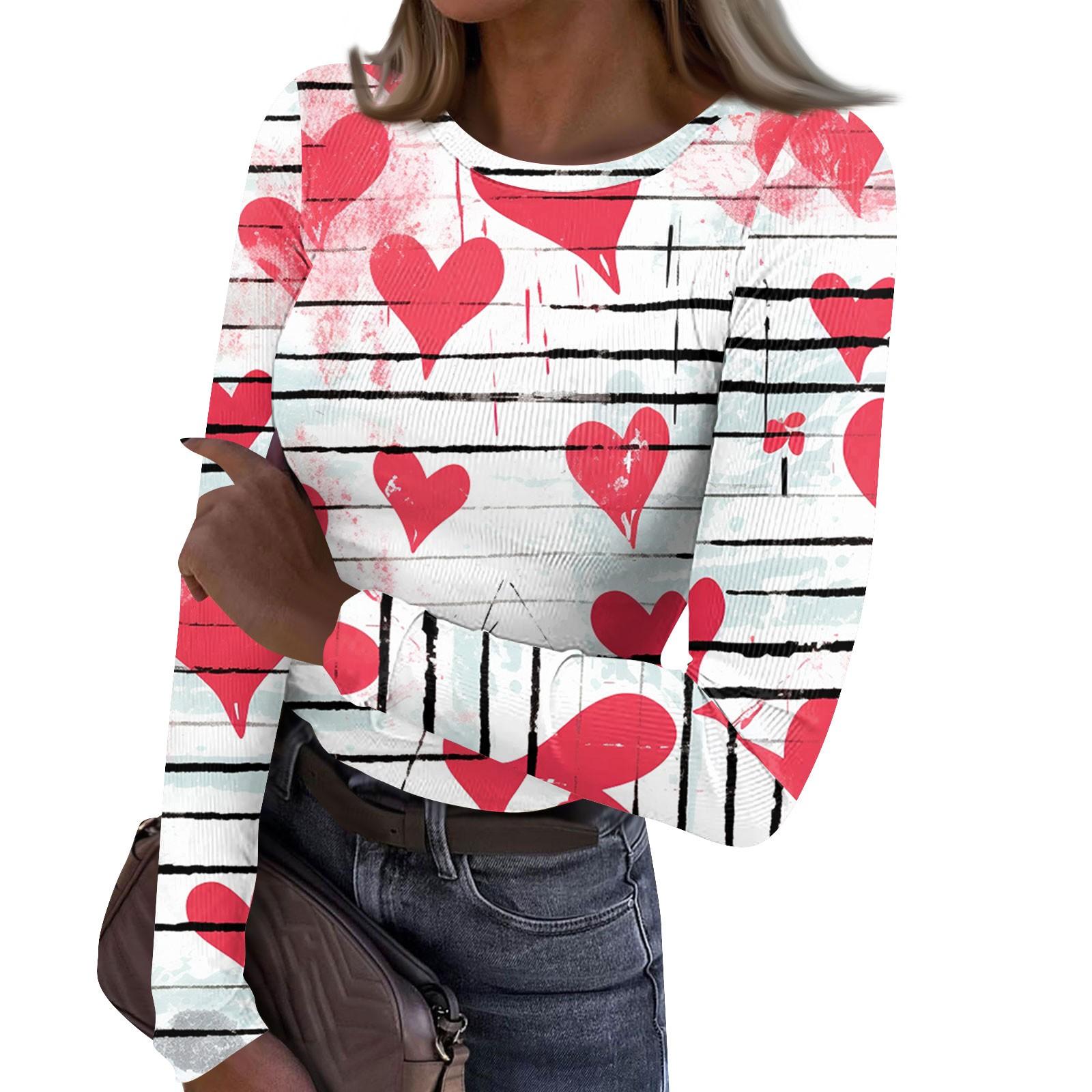 

Женская и зимняя футболка с тонким низом, модная повседневная футболка с градиентным принтом и круглым вырезом, пуловер с длинным рукавом L киноварь