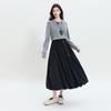 Sancai Plus Size Elastic High-Waist A-Line Long Skirt