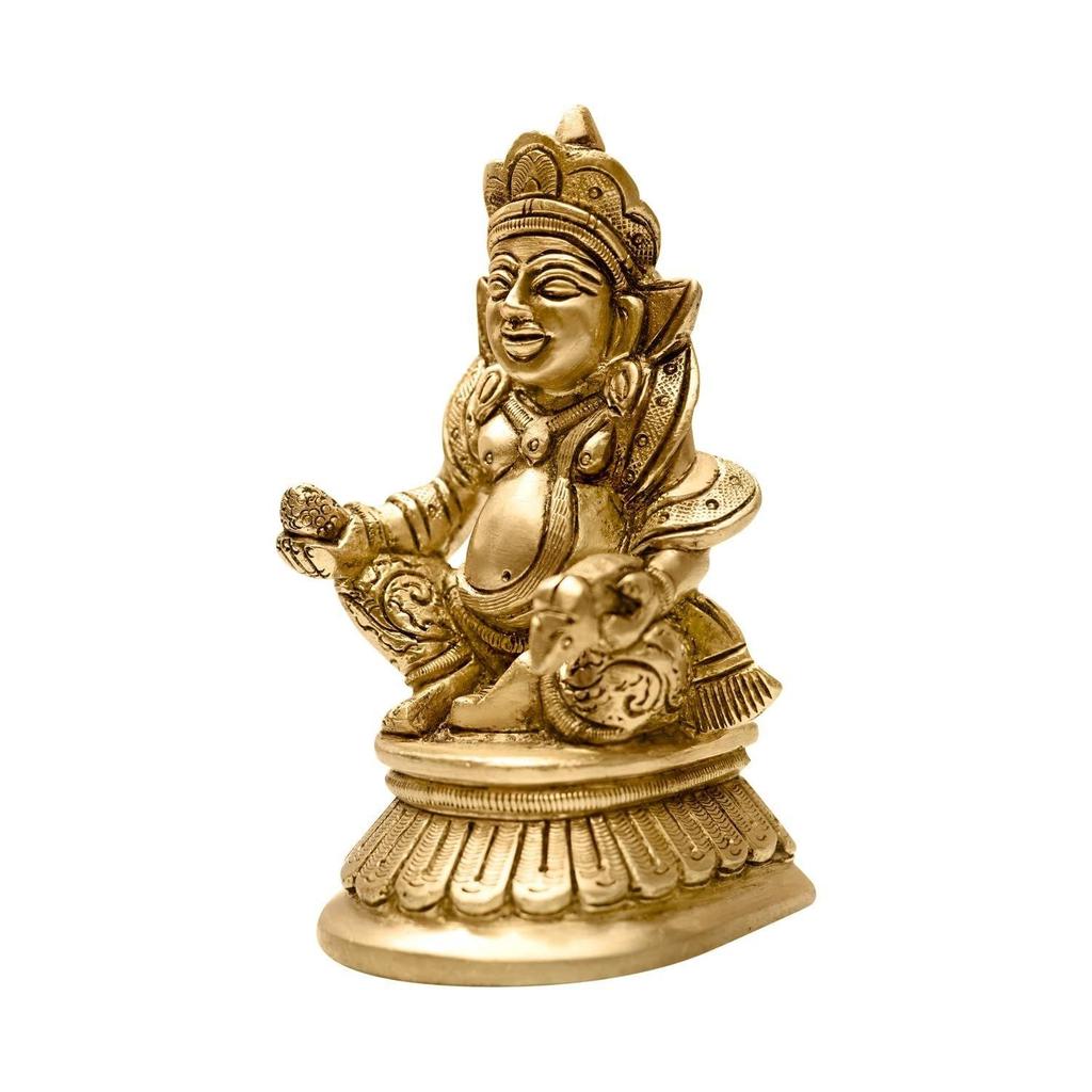 Kuber-Statue aus Messing | Höhe: ca. 12 cm. | Vastu-Figur für Zuhause und Büro | Zonale Platzierung - Norden |
