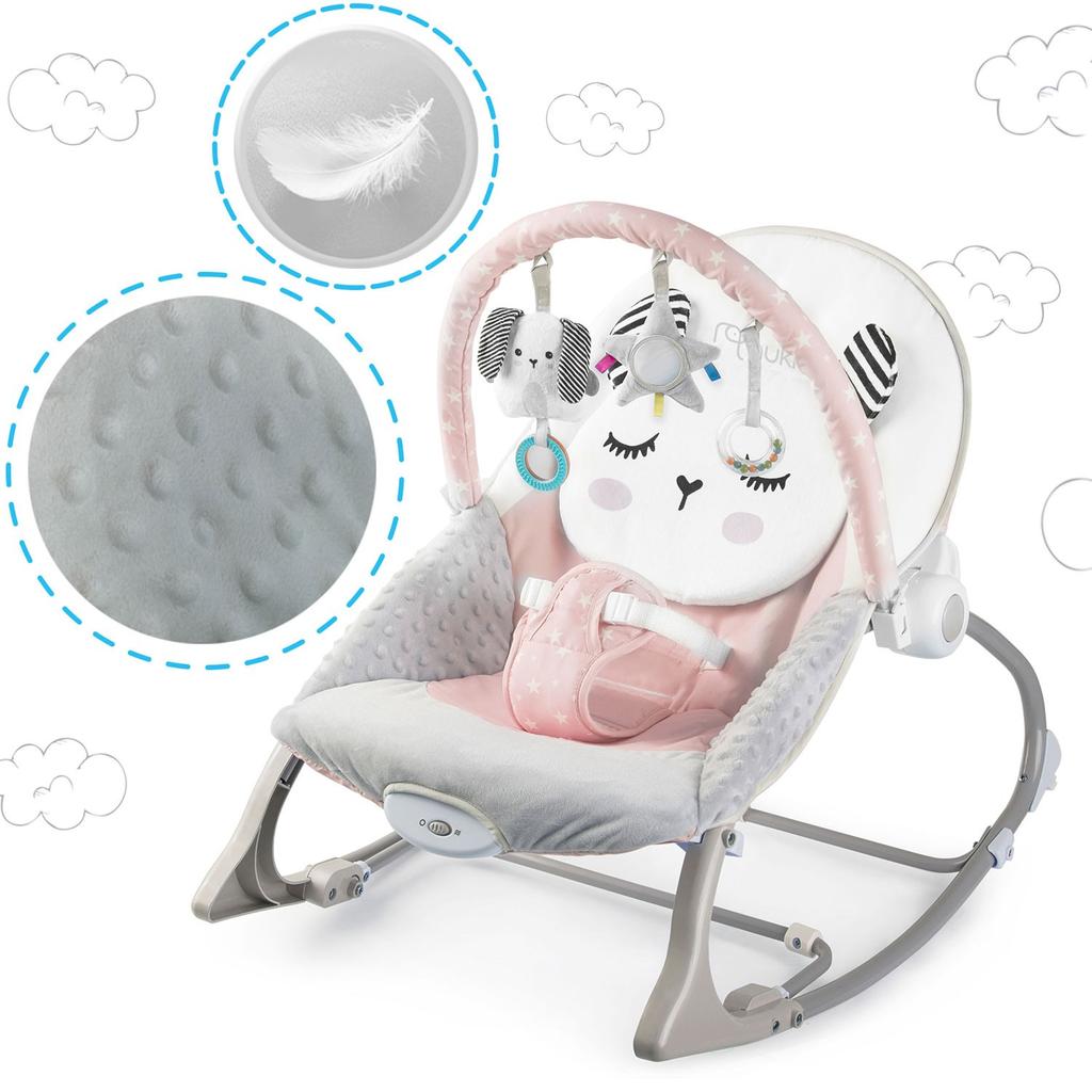 Nukido Rocker Bouncer with Vibration - Pink