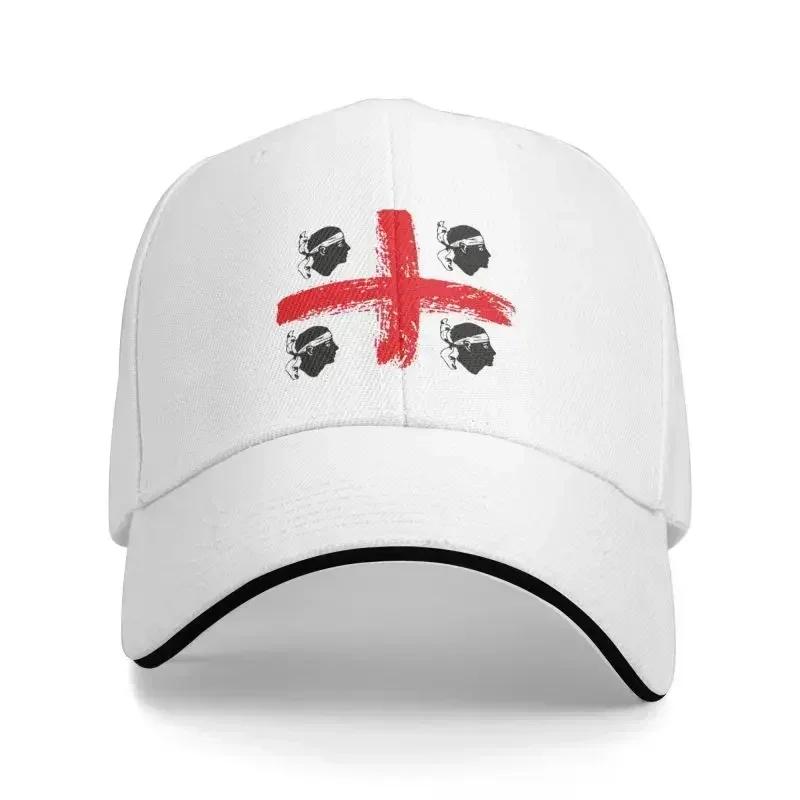 Punk Italy Sardinia Coat Of Arms Baseball Cap for Unisex Women Adjustable Sardegna Flag Four Moors Dad Hat Outdoor