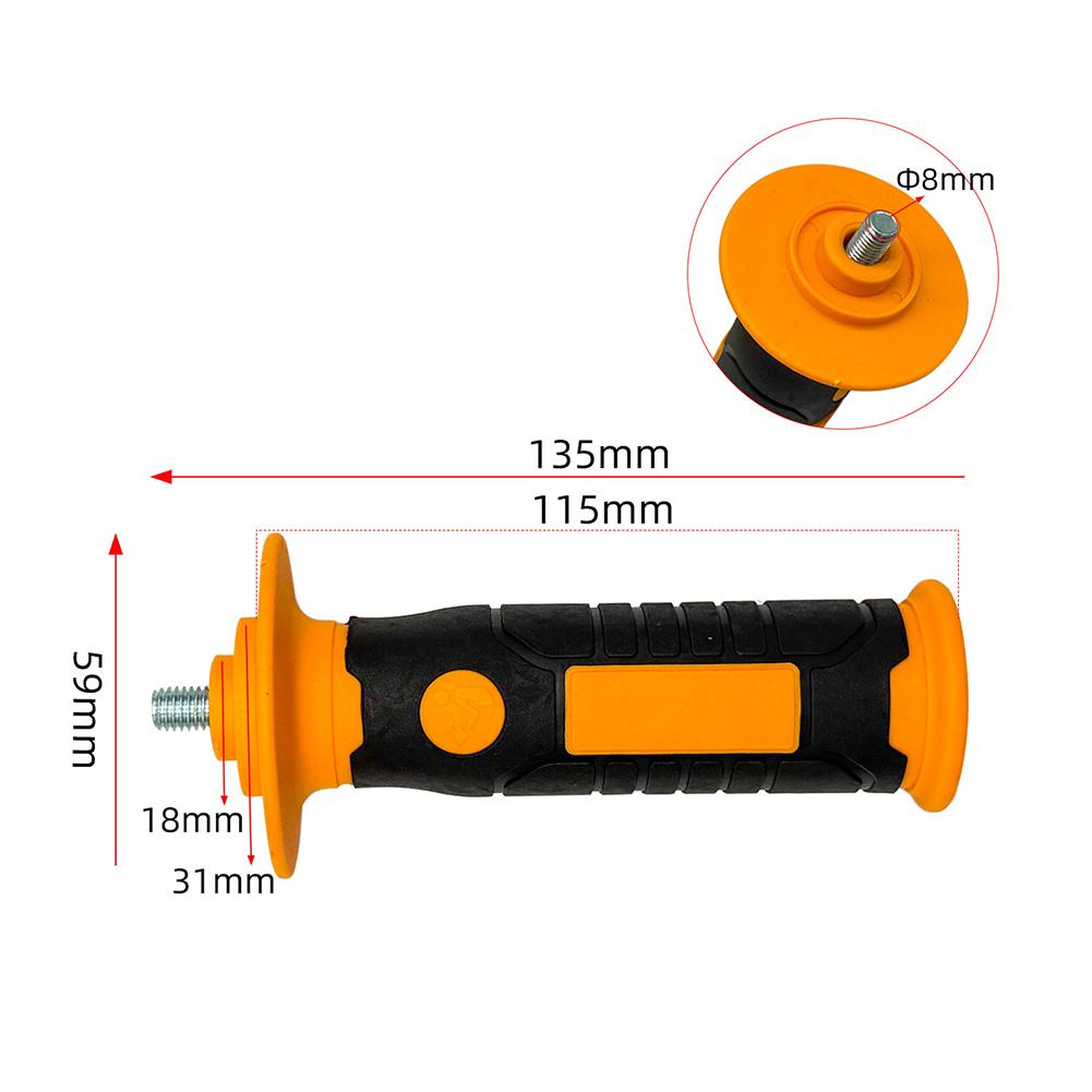 Angle Grinder Handle Shock Absorbing Handle Plastic And Metal