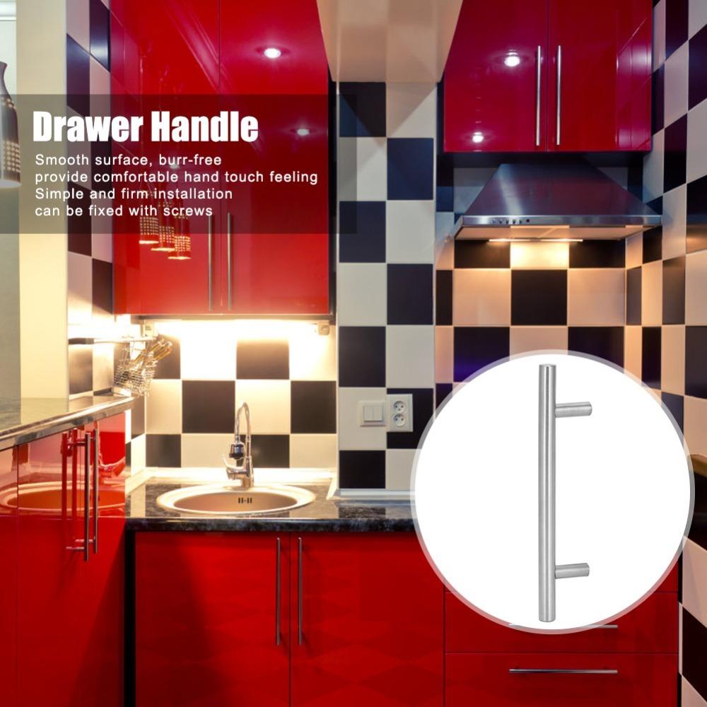 6pcs Easy Install Drawer Pulls Silver Bar Handles Durable Cabinet Handles Wardrobes
