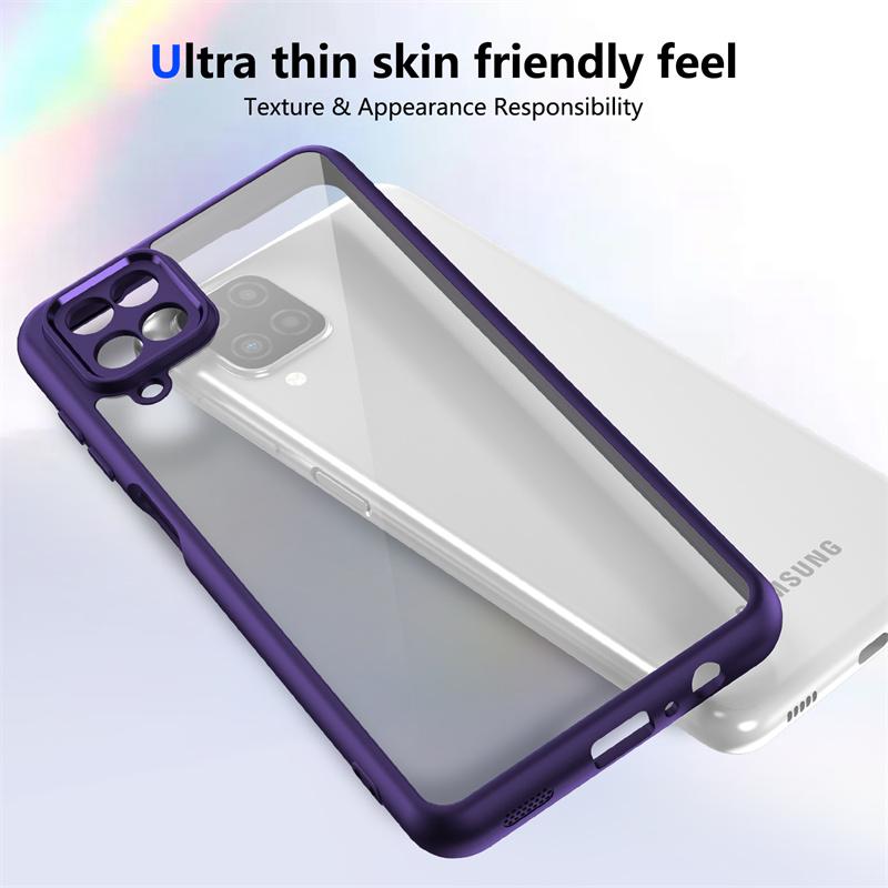 Stoßfeste transparente PC-Rückseite für Samsung Galaxy A12 A22s A32 A52s M32 A13 A23 A33 A53 M13 M23 M33 M53 Hülle Silikonschutz