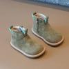 Toddler Kids Suede Ankle Boots Side Zip Soft Sole Non Slip Baby Walking Short Booties For Girls