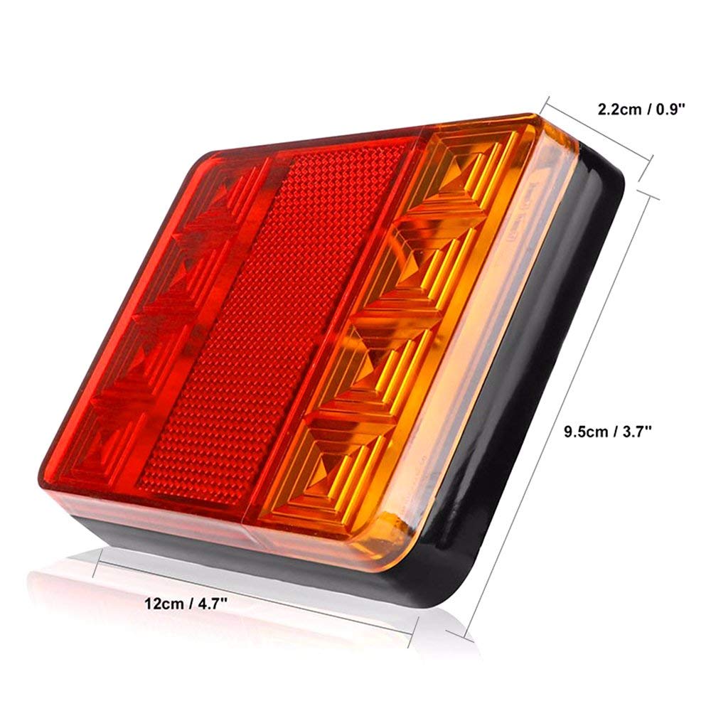 Truck Tail Lamp, LED Tail Lamp, Tail Light, Left and Right 2 Pcs/Set, 8