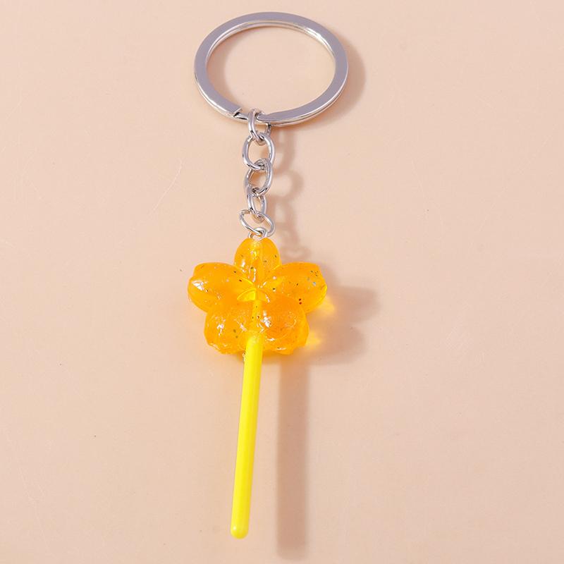 Lovely Resin Candy Lollipop Keychain Mini 3D Simulation Food Key Rings for Men Women Handbag Pendants DIY Kids Jewelry Gifts