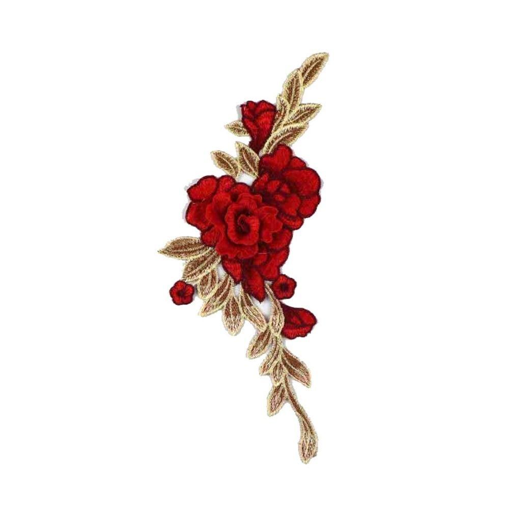 DIY Cheongsam 3D Flower Floral Rose Trimmings Sewing Peony Clothes Accessories Patch Applique Embroidery