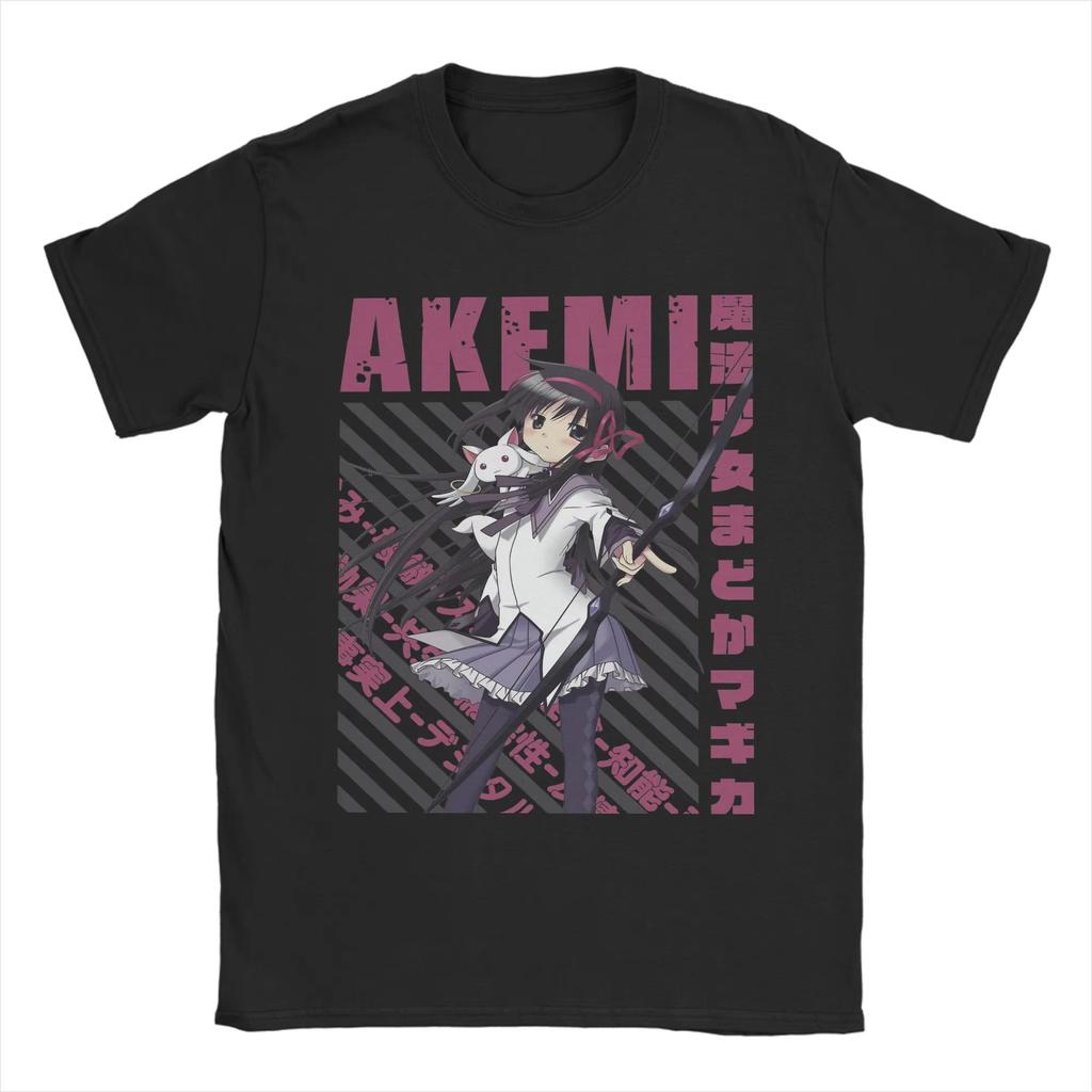 Puella Magi Madoka Magica Madoka Kaname Tshirt Pure Cotton Crew Neck Anime Graphic Print Unisex Wounisex Casual Oversized Streetwear